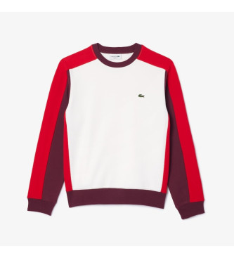 Lacoste Sweatshirt Fleece Design white, red