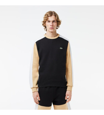 Lacoste Sweatshirt Fleece Design schwarz