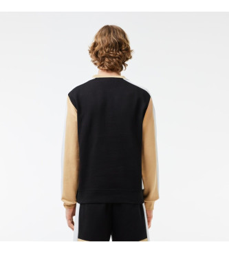 Lacoste Sweatshirt Fleece Design schwarz