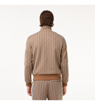 Lacoste Monogram jacquard sweatshirt bruin