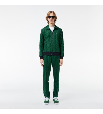 Lacoste Sweatshirt com jacquard monograma verde