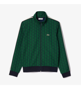 Lacoste Jacquard sweatshirt met monogram groen