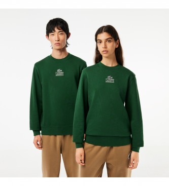 Lacoste Joggersweatshirt med grnt mrkeprint