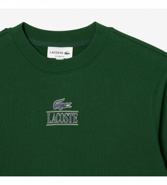 Lacoste Camisola de malha com estampado verde da marca