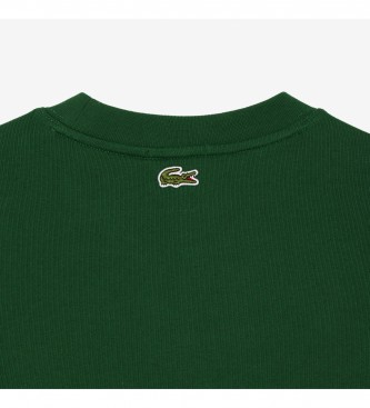 Lacoste Camisola de malha com estampado verde da marca