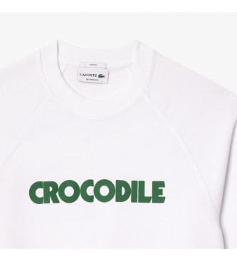Lacoste Jogger sweatshirt in piqu-effect met witte slogan