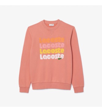 Lacoste Rosa Jogger-Sweatshirt mit Degrad-Effekt