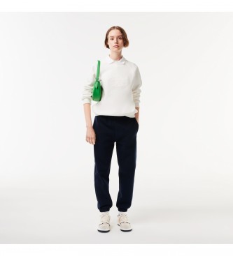 Lacoste Jogger Sweatshirt Relaxed Fit Logo hvid