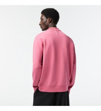 Lacoste Sweatshirt Logo Kragen rosa