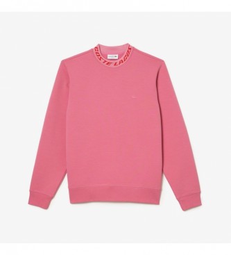 Lacoste Logotipo da camisola Colarinho rosa