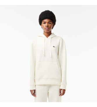 Lacoste Sweat dcontract double face blanc cass