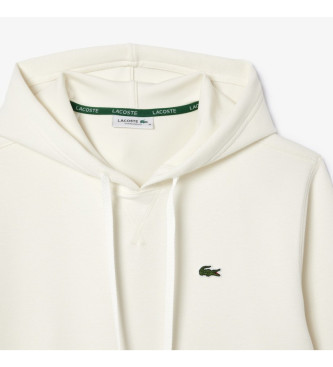 Lacoste Sweat dcontract double face blanc cass