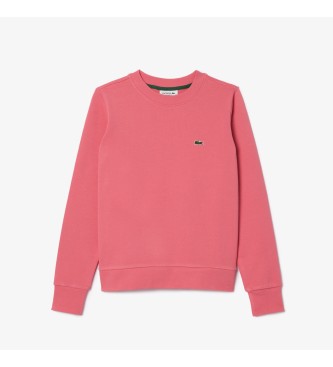 Lacoste Sweatshirt de pelcia cor-de-rosa sem escovas