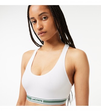 Lacoste Bralette Heritage Bra with white criss-crossed back