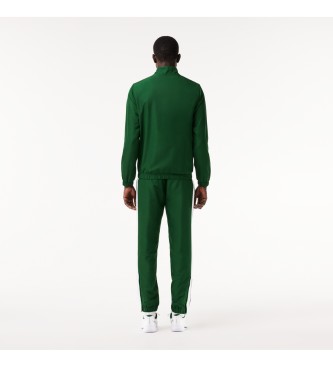 Lacoste Sportsuit tennis tracksuit with green stripe and green logo