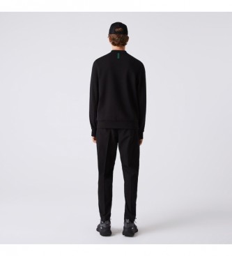 Lacoste Sweatshirt med knguruficka svart