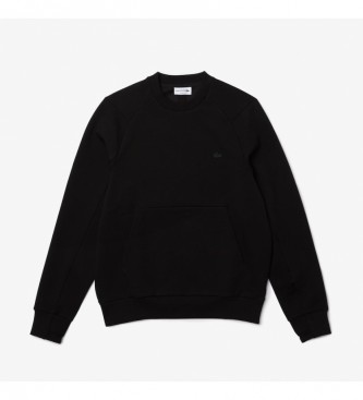 Lacoste Sweatshirt met kangoeroezak zwart