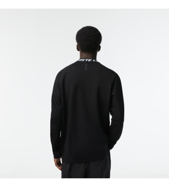 Lacoste Sweatshirt met logokraag zwart