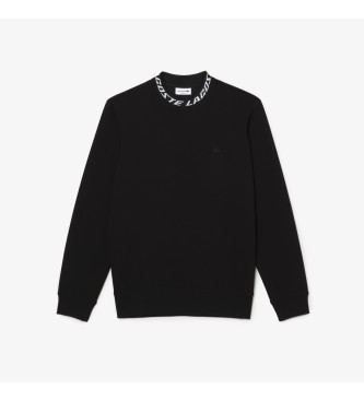 Lacoste Sweatshirt met logokraag zwart