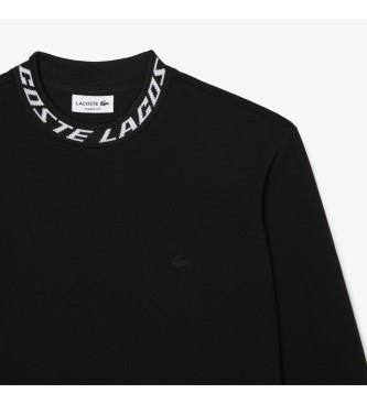 Lacoste Sweatshirt Logo Kragen schwarz
