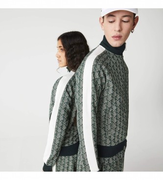 Lacoste Unisex jacquard green printed sweatshirt