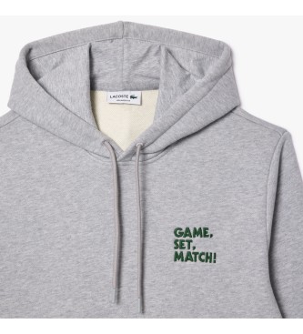 Lacoste Grey slogan sweatshirt