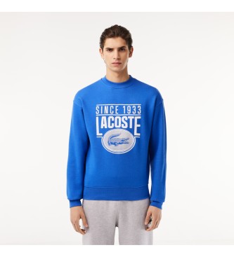 Lacoste 80er Jahre blaues Sweatshirt mit lockerer Passform