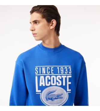 Lacoste 80er Jahre blaues Sweatshirt mit lockerer Passform