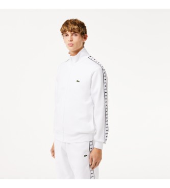 Lacoste Sweatshirt med lynls, hvide striber og logo