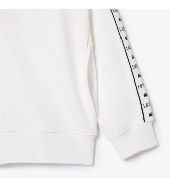Lacoste Sweater met rits, witte streep en logo