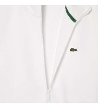 Lacoste Zip-up sweatshirt with white stripe and logo