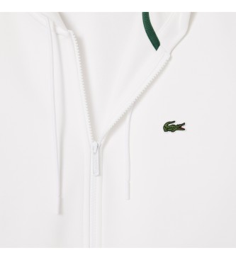 Lacoste White zip-up sweatshirt