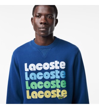 Lacoste Jogger sweatshirt met marine degrad effect