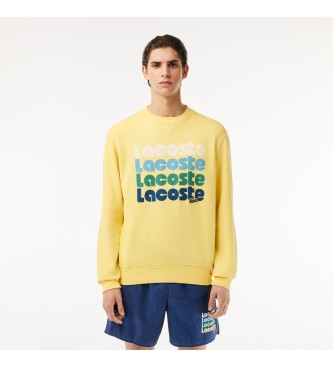 Lacoste Joggersweatshirt gul degrad-effekt