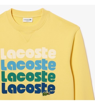 Lacoste Jogger sweatshirt geel degrad effect