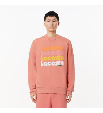 Lacoste Roze jogger sweatshirt met degrad-effect
