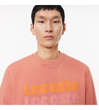 Lacoste Roze jogger sweatshirt met degrad-effect