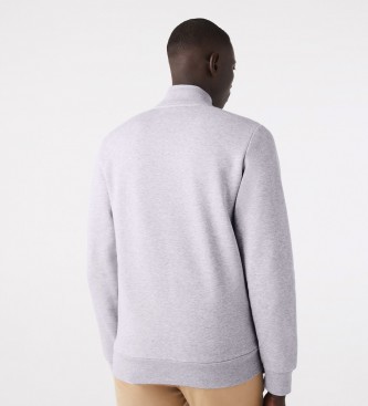 Lacoste Gray zippered sweatshirt