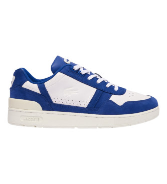 Lacoste Leren sneakersT-Clip on contrast blauw
