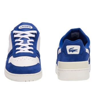 Lacoste Leder-SneakersT-Clip on Kontrast blau
