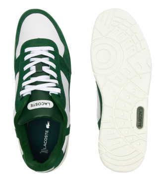 Lacoste Sneakers T-Clip in pelle verde a contrasto