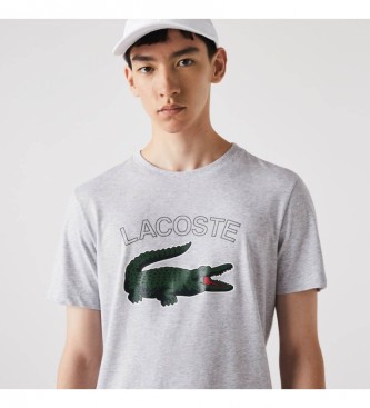 Lacoste Camiseta logotipo gris