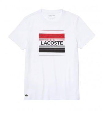 Lacoste T-shirt Logotipo desportivo Branco estilizado 