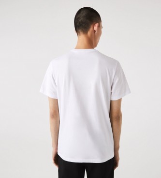 Lacoste Camiseta Cocodrilo Firma blanco
