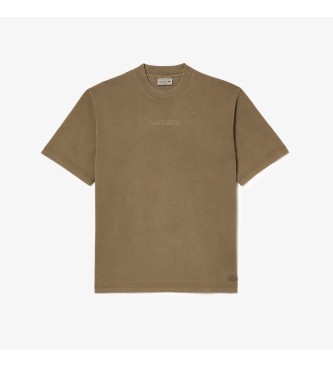 Lacoste T-shirt with greenish brown logo