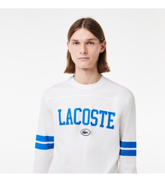 Lacoste Langrmet T-shirt med hvidt print og logo