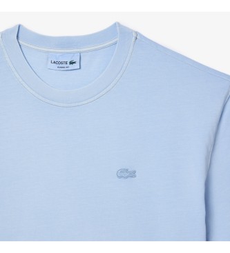 Lacoste T-shirt in maglia tinta blu