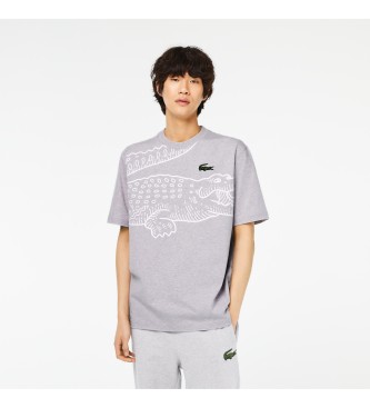 Lacoste Loose fitting grey T-shirt