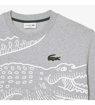Lacoste Loose fitting grey T-shirt