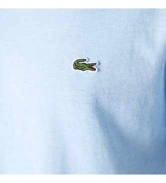 Lacoste T-shirt en tricot doux bleu